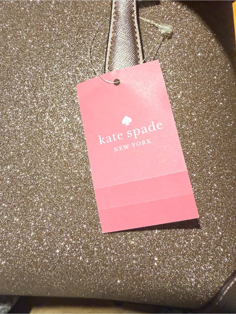 NWT Kate Spade Shimmy Glitter  Satchel Crossbody Bag Medium Rose Gold